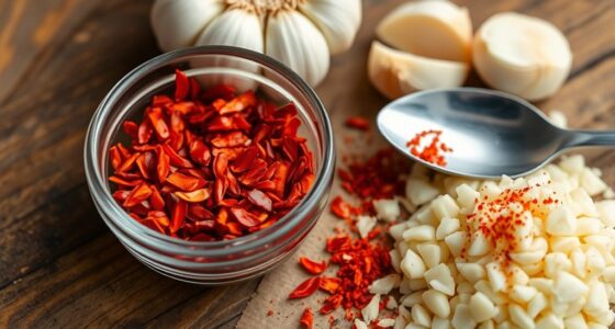 add chili flakes garlic