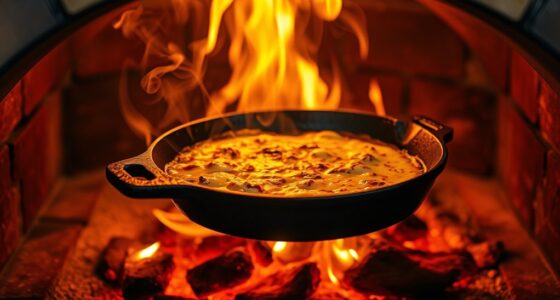 cast iron pizza oven cooking