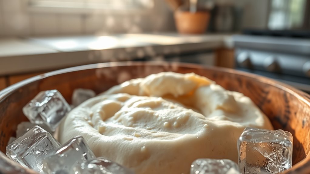 chill ice water dough