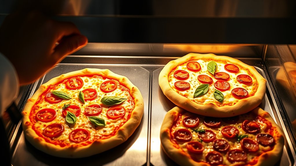 cooking two pizzas simultaneously
