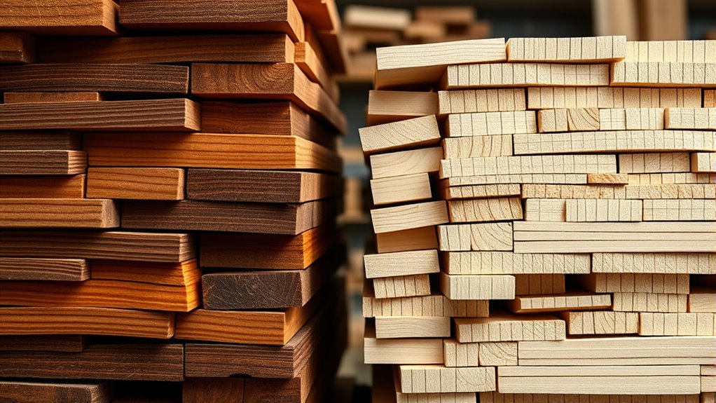 hardwood vs softwood selection