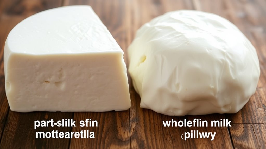 mozzarella choices health versus flavor