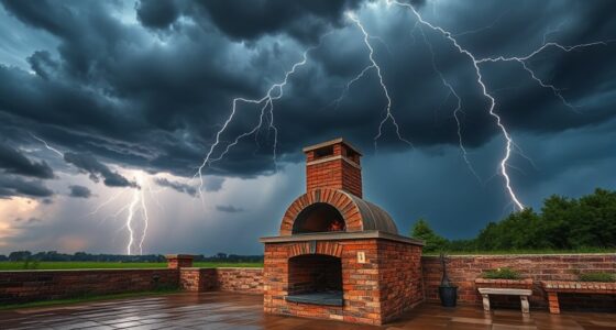 outdoor oven lightning safety