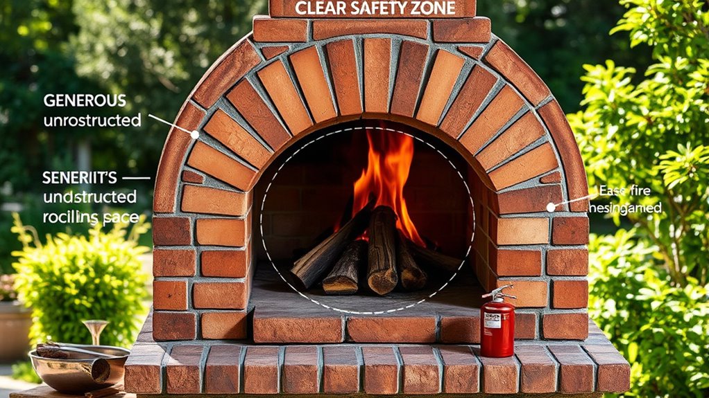 outdoor oven safety clearances