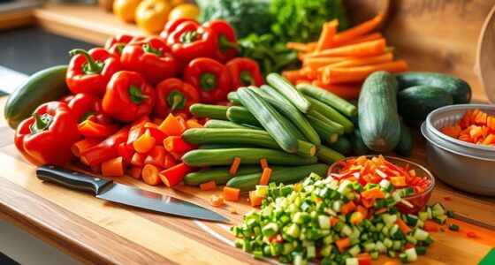 pre chopping vegetables efficiently