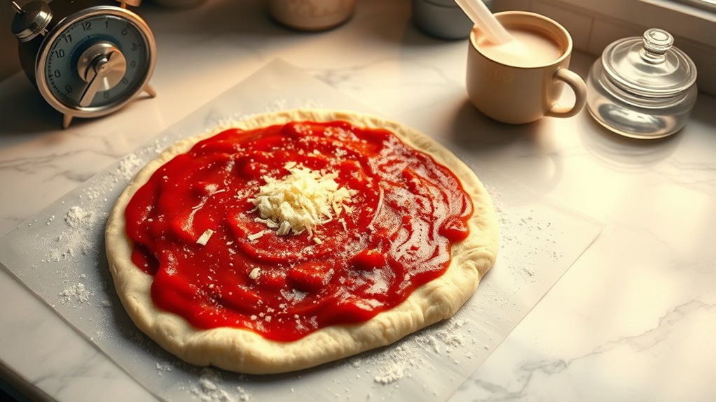 preheat and pre bake pizzas