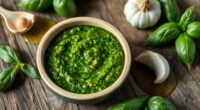 prepare pesto pizza sauce