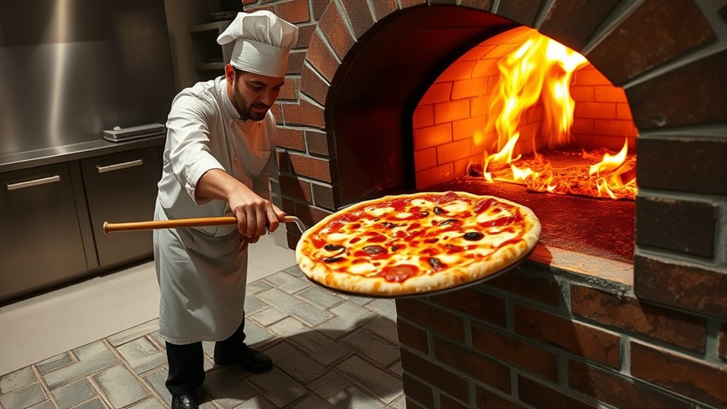 rotate pizzas for evenness