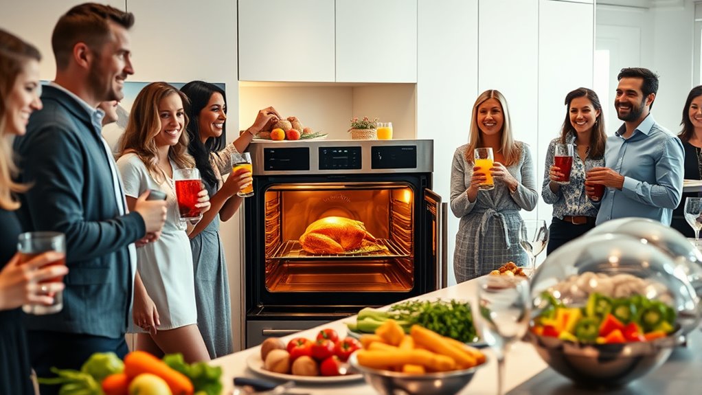 stagger guests for oven