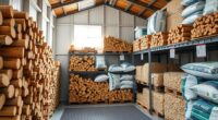 store wood and pellets safely