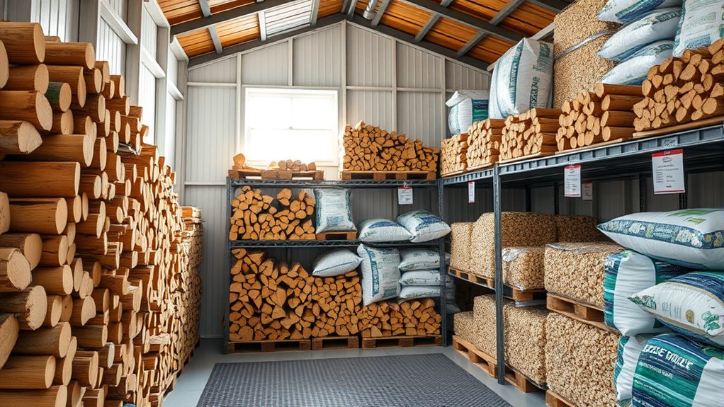store wood and pellets safely