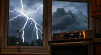 turn off oven during storms