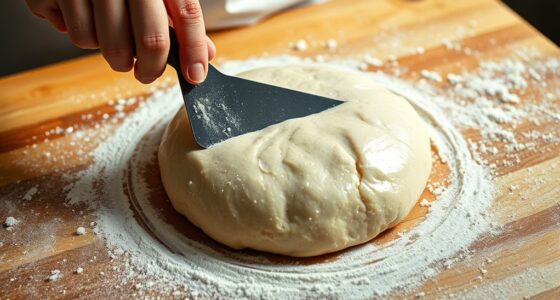 use scraper and flour