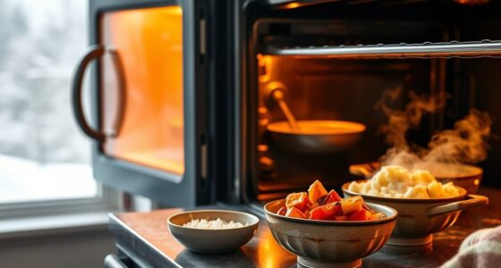 utilize oven residual heat