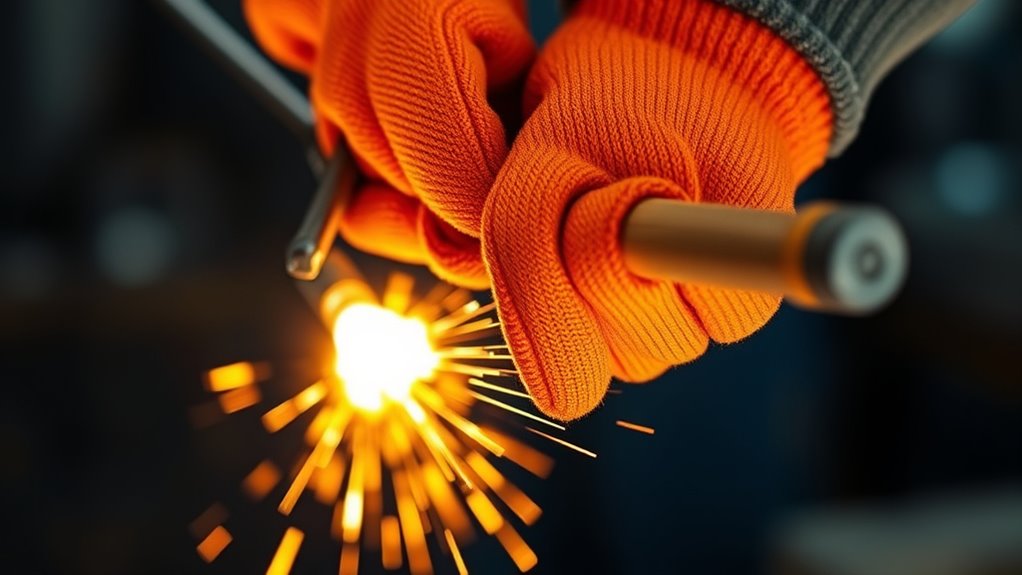 wear gloves use long tools