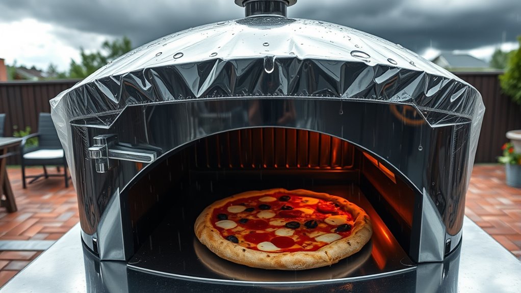 weatherproof oven during rain