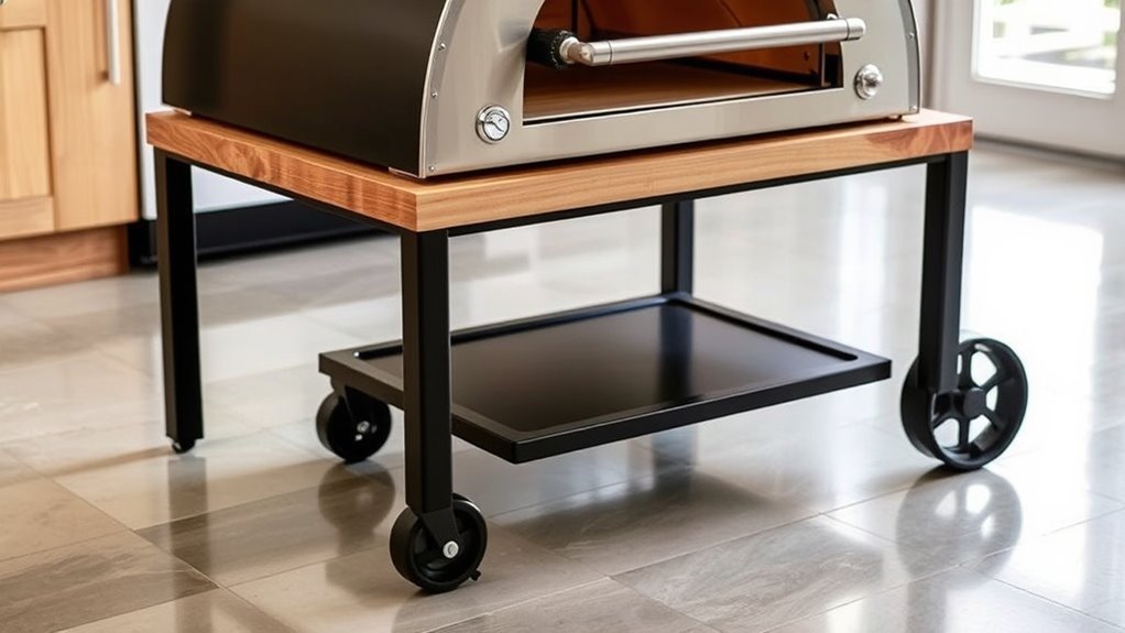durable mobile oven stand