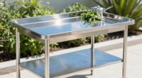 top stainless steel prep tables