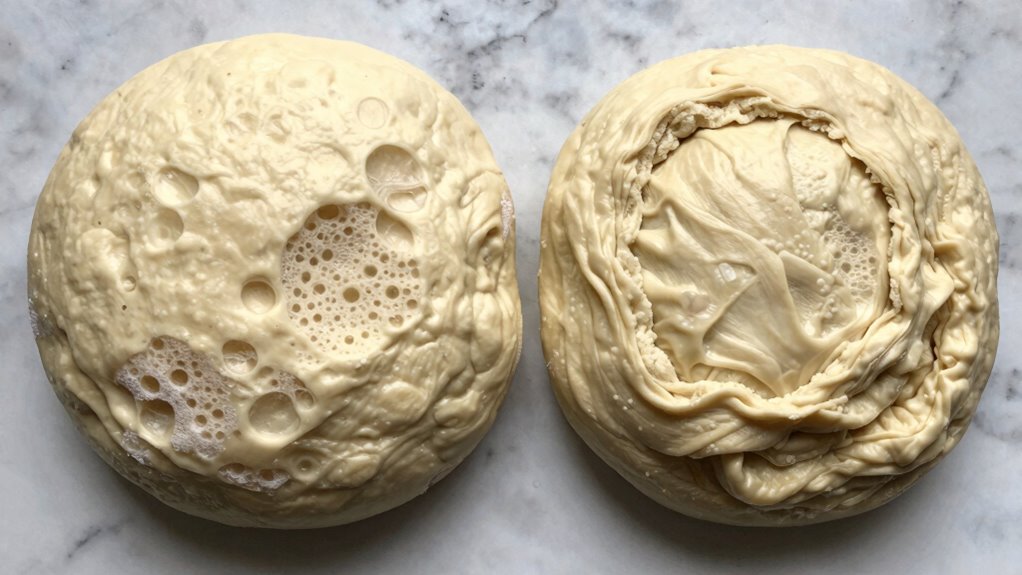 airy vs weak dough