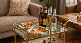 bar cart for pizza nights