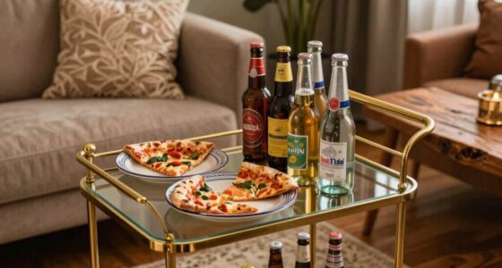 bar cart for pizza nights
