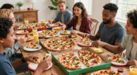 buffet tables simplify pizza parties