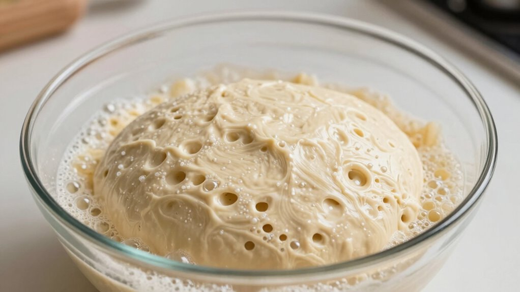check dough size and texture
