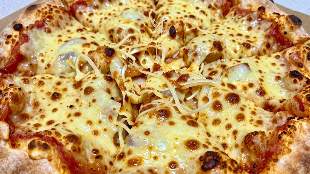 cheese size influences melting