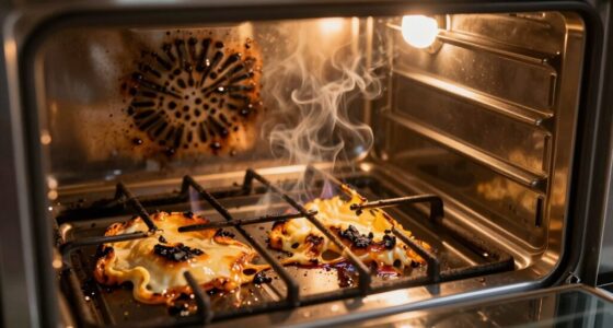 clean oven flame area