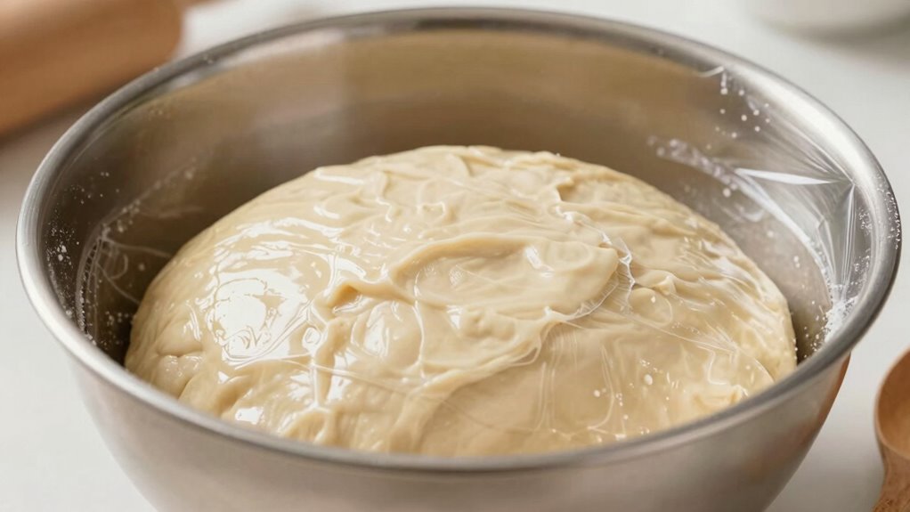 cover dough to prevent skinning