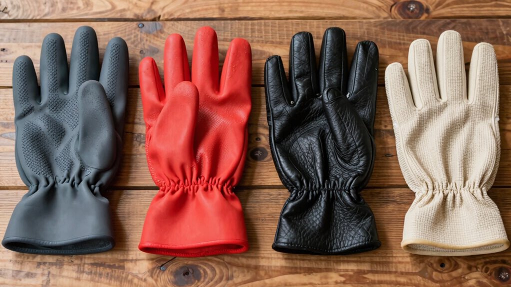 different gloves withstand heat