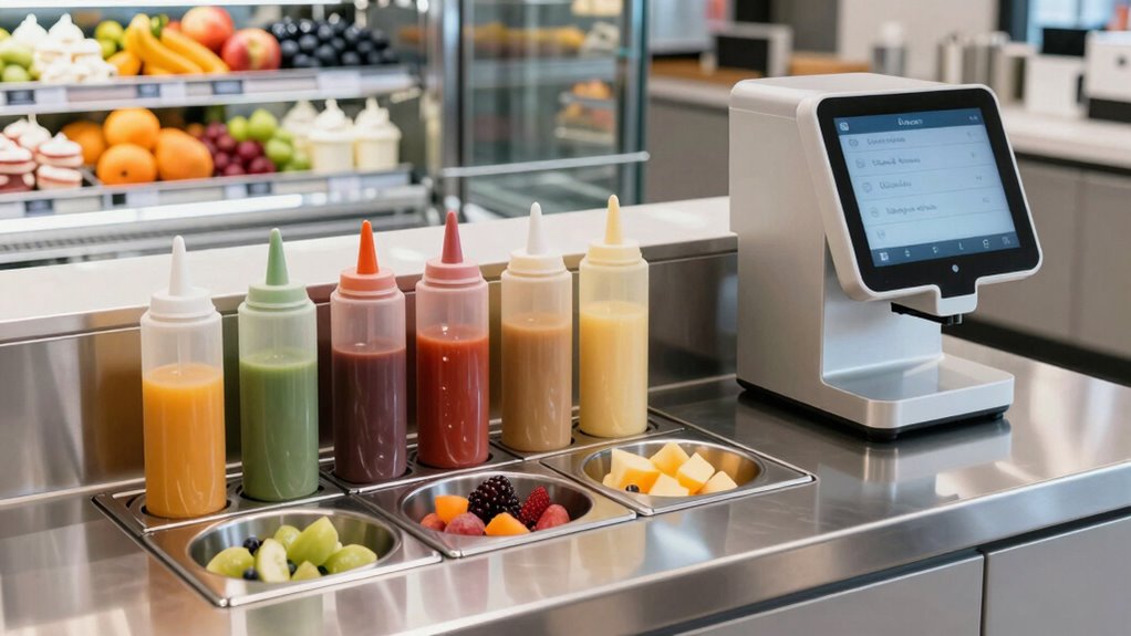 efficient customizable topping station