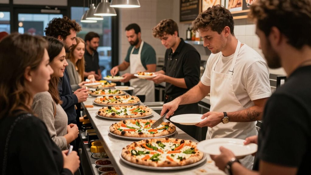 efficient group pizza service
