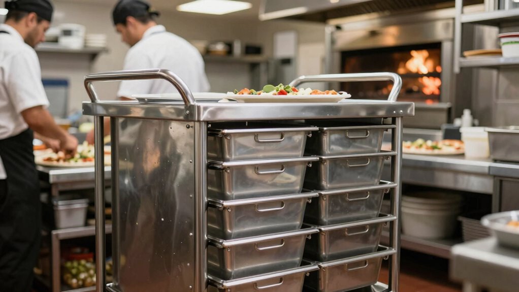 efficient pizza prep carts