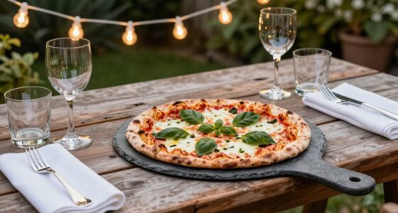 elegant outdoor pizza experience