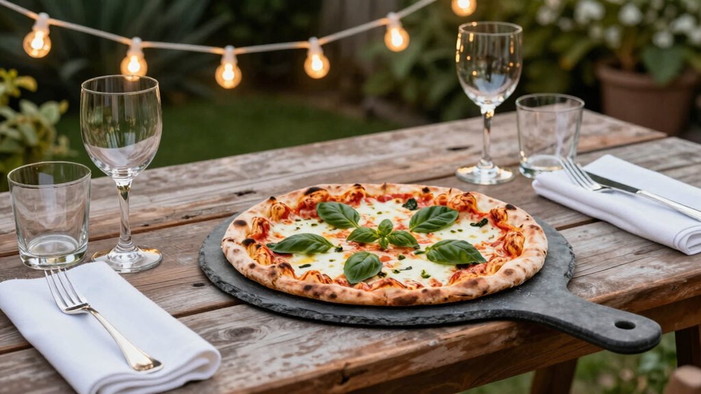 elegant outdoor pizza experience
