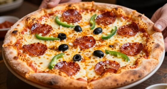 flip pizza carefully to preserve toppings