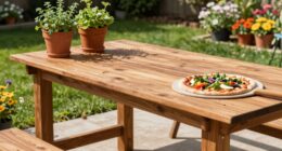 functional spacious outdoor pizza table