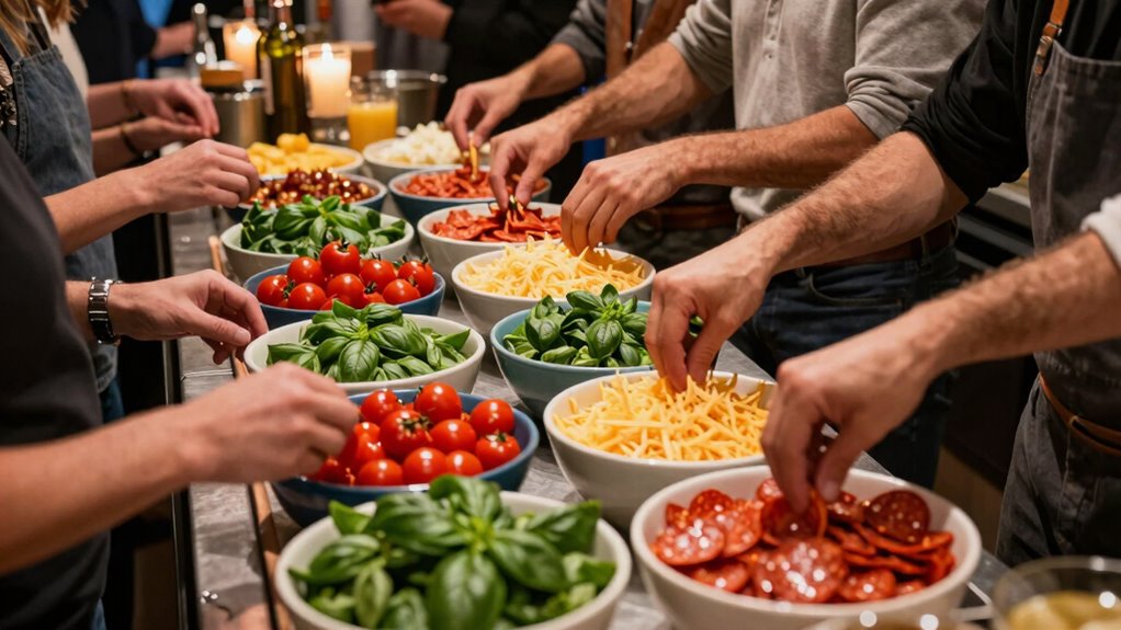interactive customizable pizza station