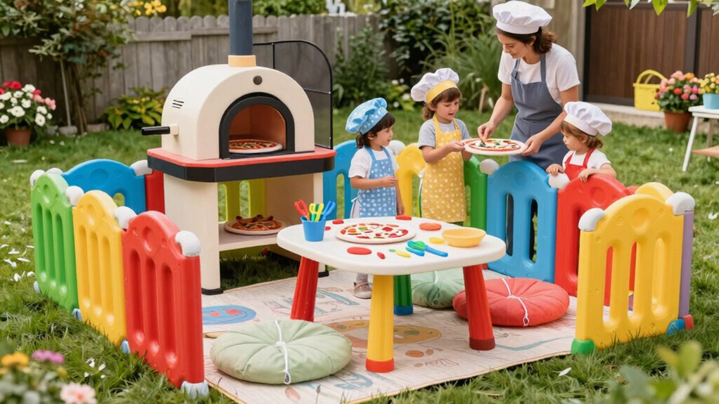 kids safety during pizza making