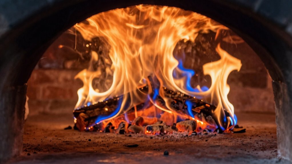 monitor flame color and oxygen