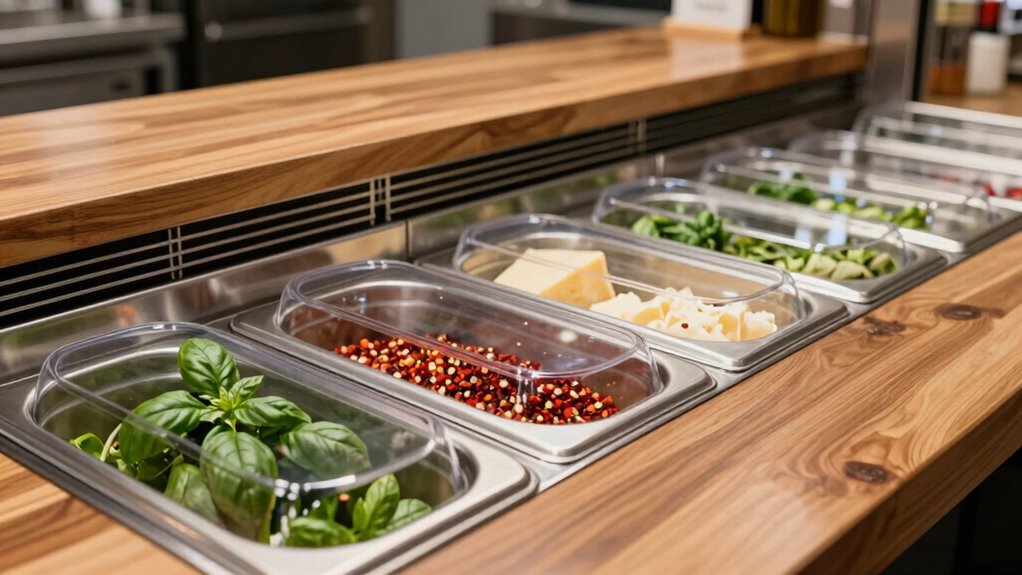 organized diy pizza stations