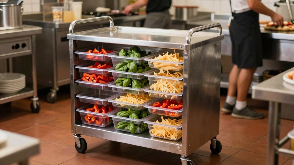 organized efficient prep station