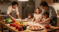 organized family pizza night