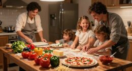 organized family pizza night