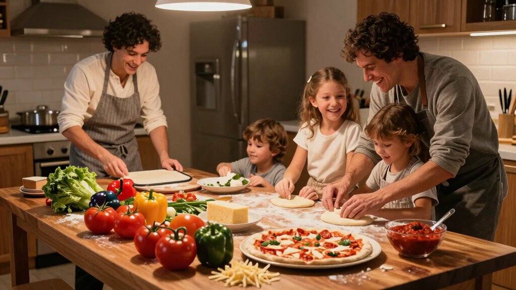 organized family pizza night