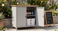 outdoor pizza party storage