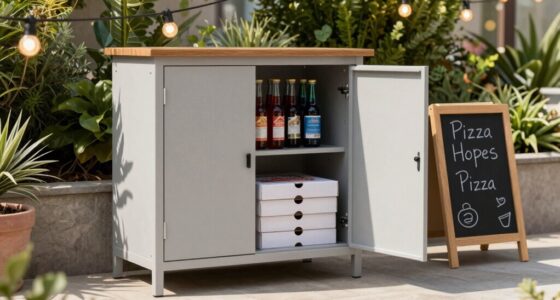 outdoor pizza party storage