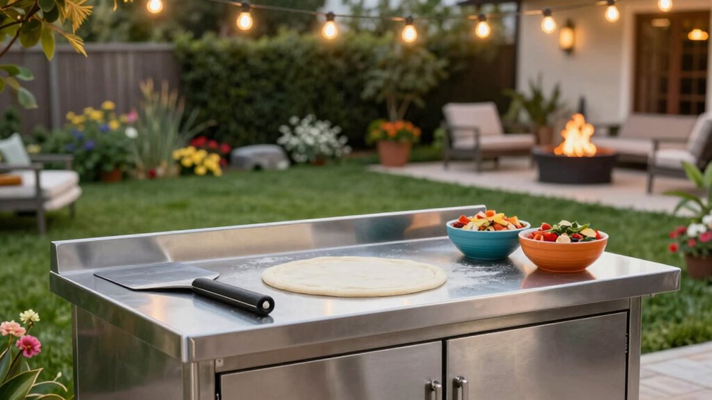 outdoor pizza prep station design