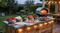 outdoor prep stations ease pizza night